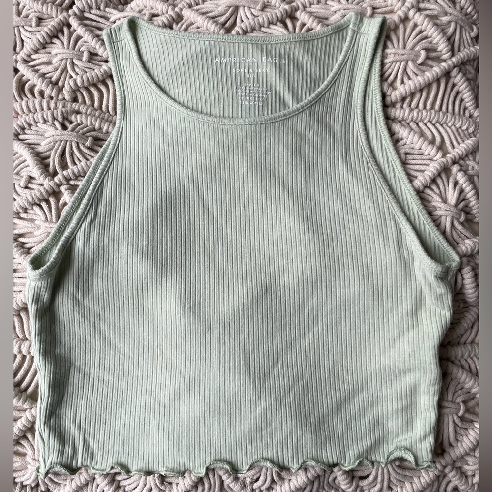 Green American Eagle Tank Top
